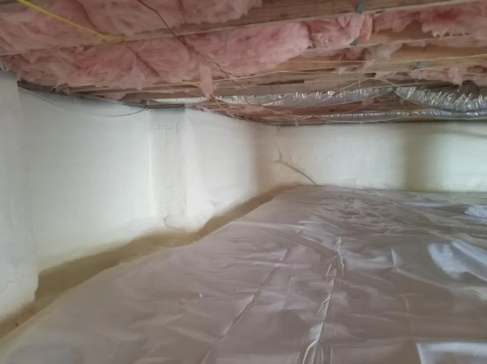 Crawl space encapsulation with closed-cell spray foam for Roof Leak Repair in Fruita